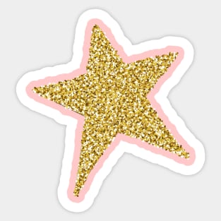 Pink sparkly star Sticker